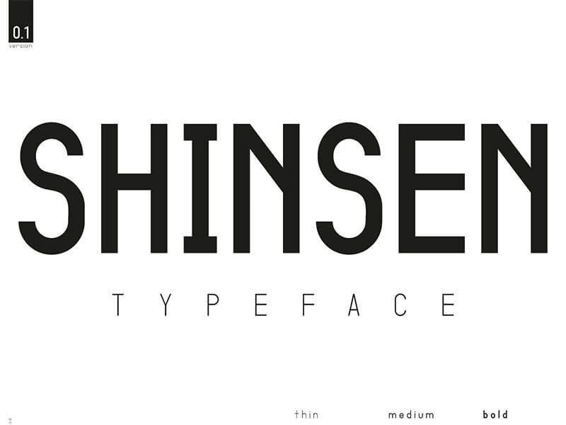 shinsen-typeface