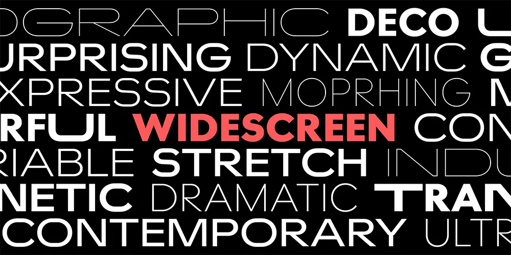 widesdcreen font