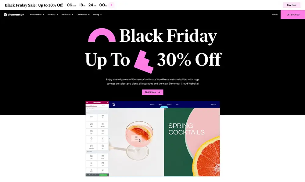 Elementor Black Friday