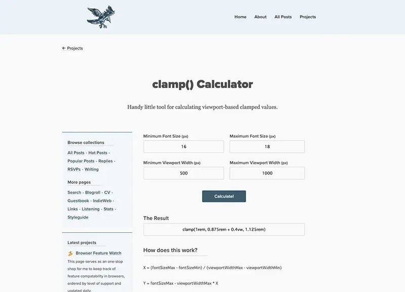 clamp-calculator. just a lil useful tool for creating website.