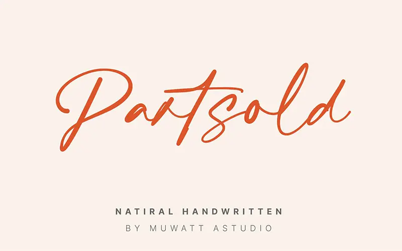 Partsold-Script-Font